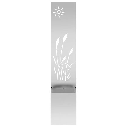 Garden Privacy Screen Silver 32 x 140 cm Galvanised steel