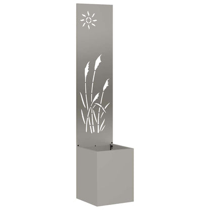 Garden Privacy Screen Rusty 32 x 140 cm Weathering steel