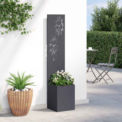 Garden Privacy Screen Anthracite 32 x 140 cm Cold-rolled steel