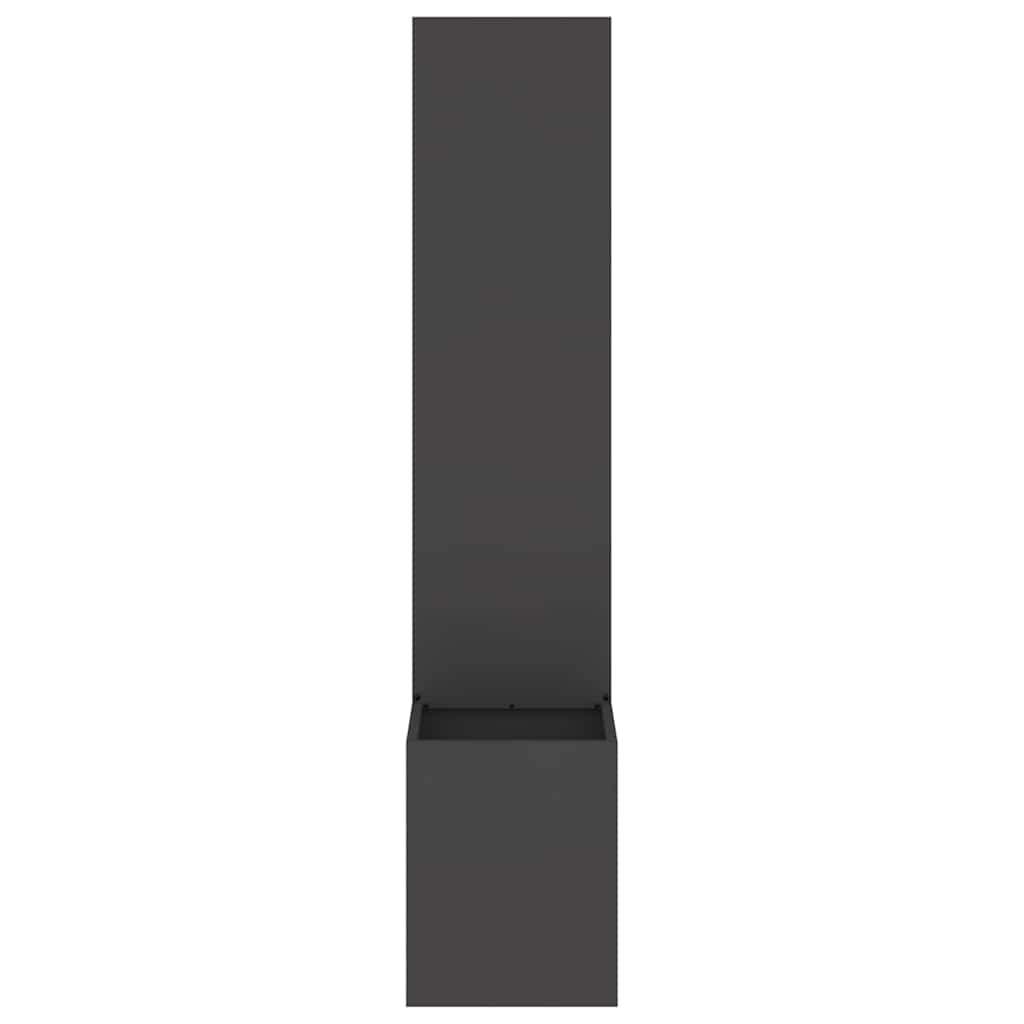 Garden Privacy Screen Black 32 x 140 cm Cold-rolled steel