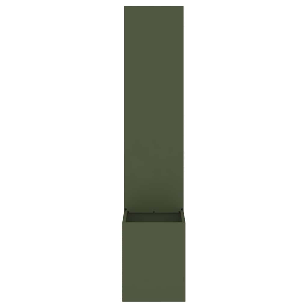 Garden Privacy Screen Olive green 32 x 140 cm Cold-rolled steel