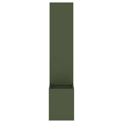 Garden Privacy Screen Olive green 32 x 140 cm Cold-rolled steel