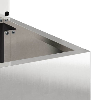 Garden Privacy Screen Sliver 32 x 140 cm Stainless steel