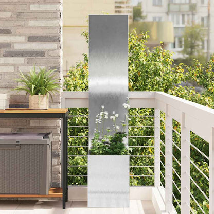 Garden Privacy Screen Sliver 32 x 140 cm Stainless steel