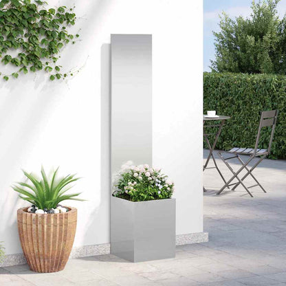 Garden Privacy Screen Sliver 32 x 140 cm Stainless steel