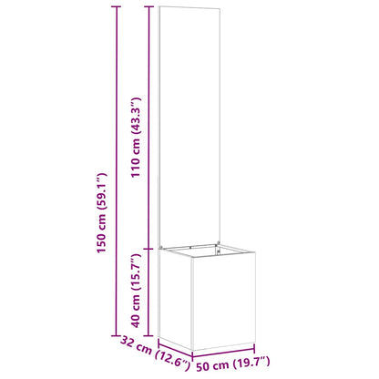 Garden Privacy Screen Sliver 32 x 140 cm Stainless steel
