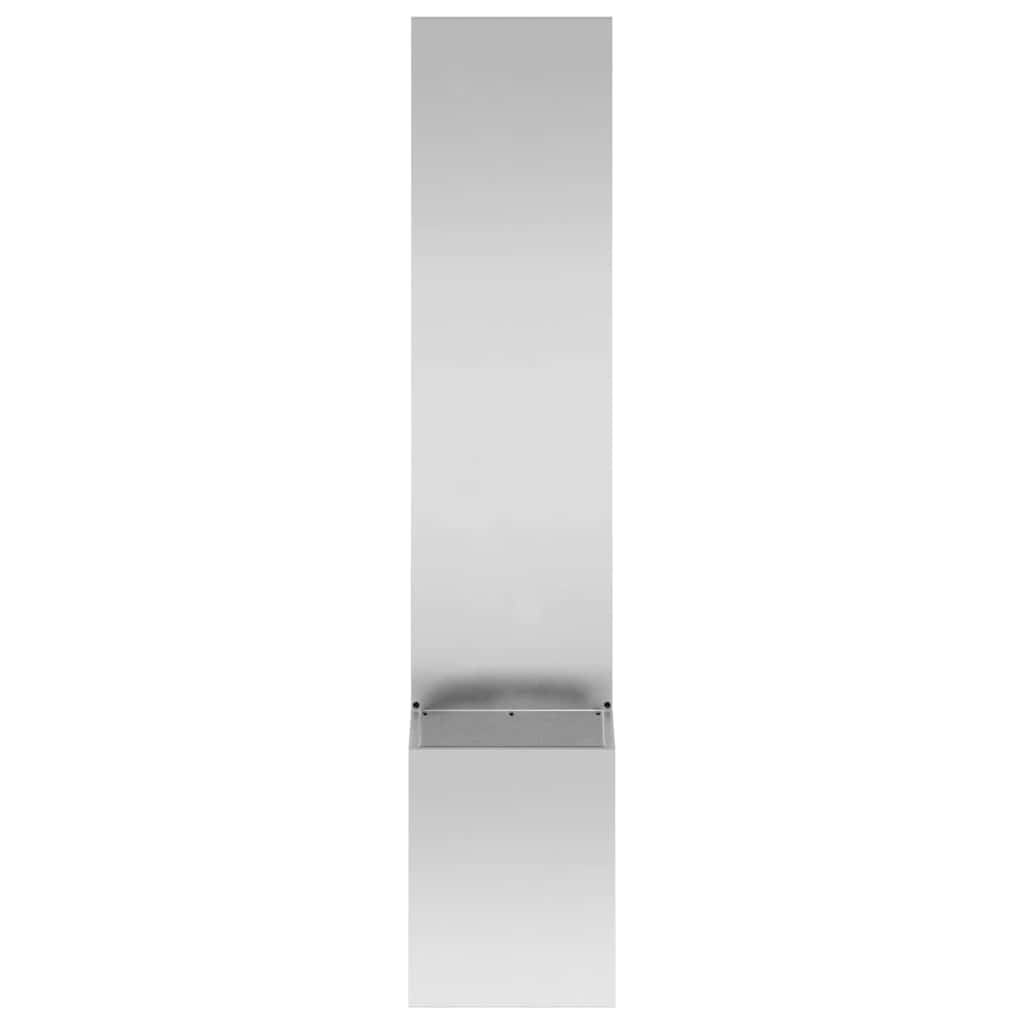 Garden Privacy Screen Silver 32 x 140 cm Galvanised steel