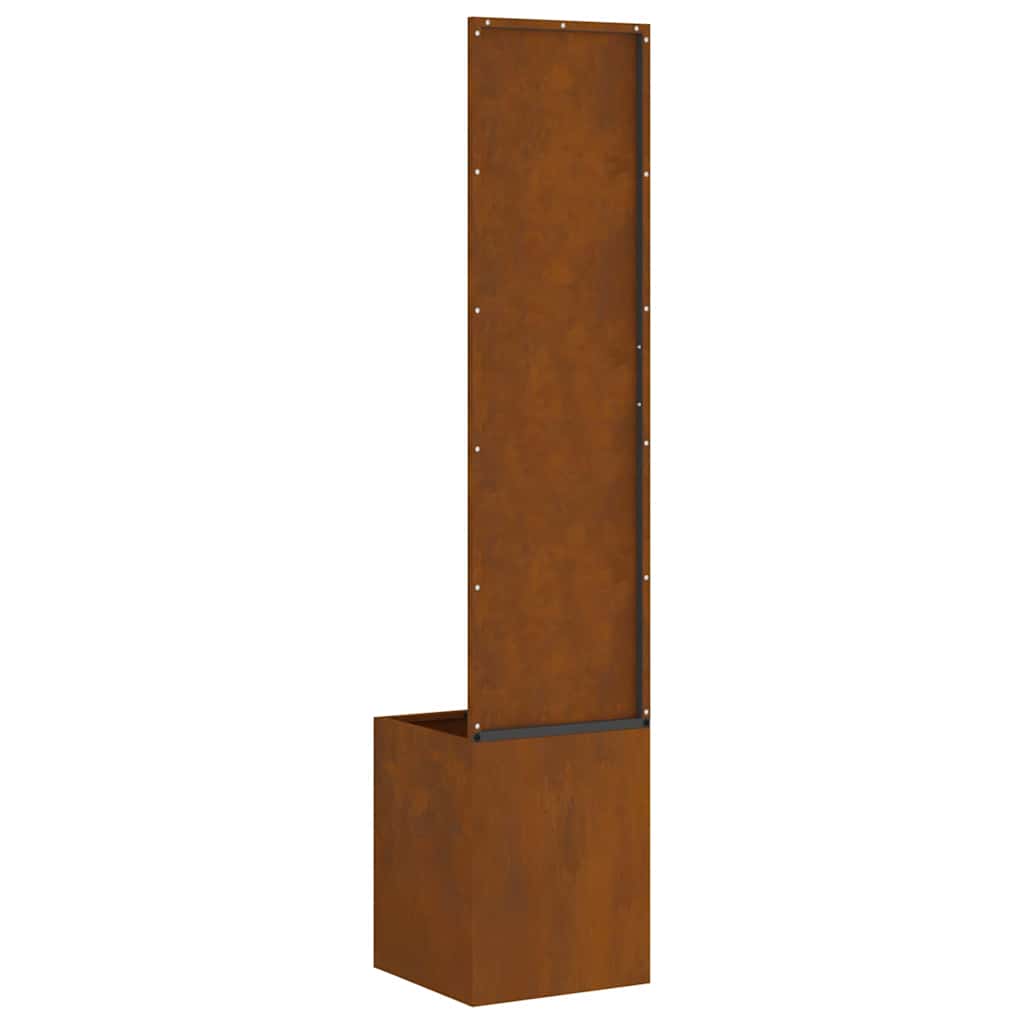 Garden Privacy Screen Rusty 32 x 140 cm Weathering steel