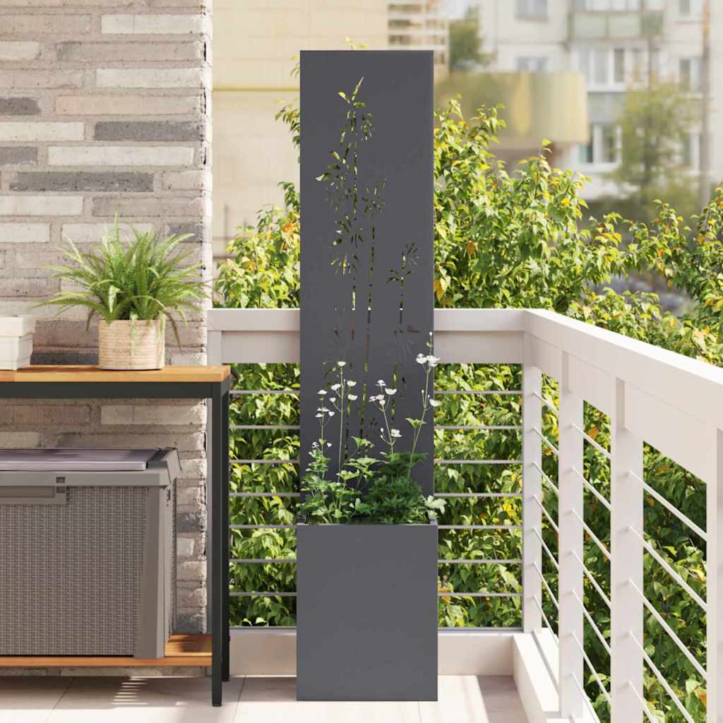 Garden Privacy Screen Anthracite 32 x 140 cm Cold-rolled steel