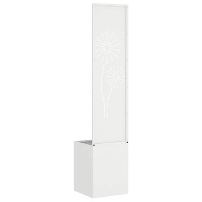 Garden Privacy Screen White 32 x 140 cm Cold-rolled steel