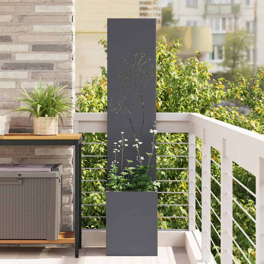 Garden Privacy Screen Anthracite 32 x 140 cm Cold-rolled steel
