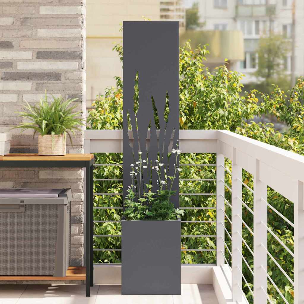 Garden Privacy Screen Anthracite 32 x 140 cm Cold-rolled steel