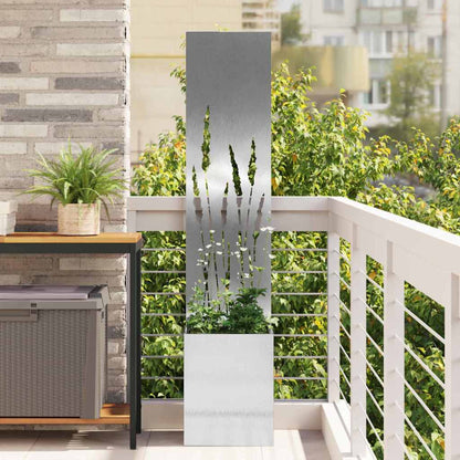 Garden Privacy Screen Sliver 32 x 140 cm Stainless steel
