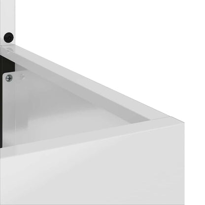 Garden Planter with Decorative Panel Silver 32 x 140 cm