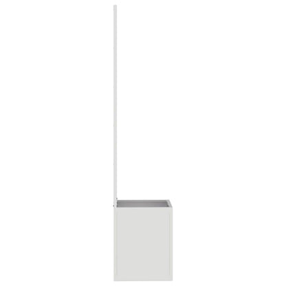 Garden Planter with Decorative Panel Silver 32 x 140 cm