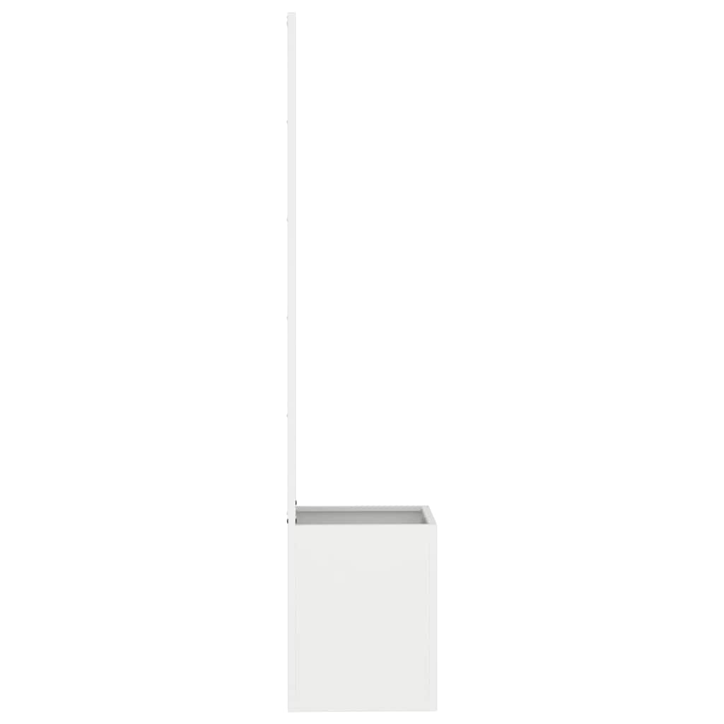 Garden Planter with Decorative Panel White 32 x 140 cm