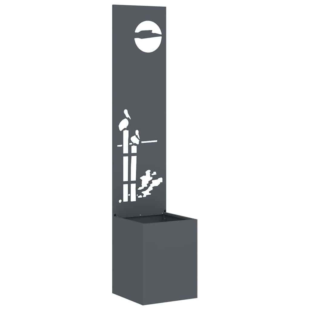 Garden Privacy Screen Anthracite 32 x 140 cm Cold-rolled steel