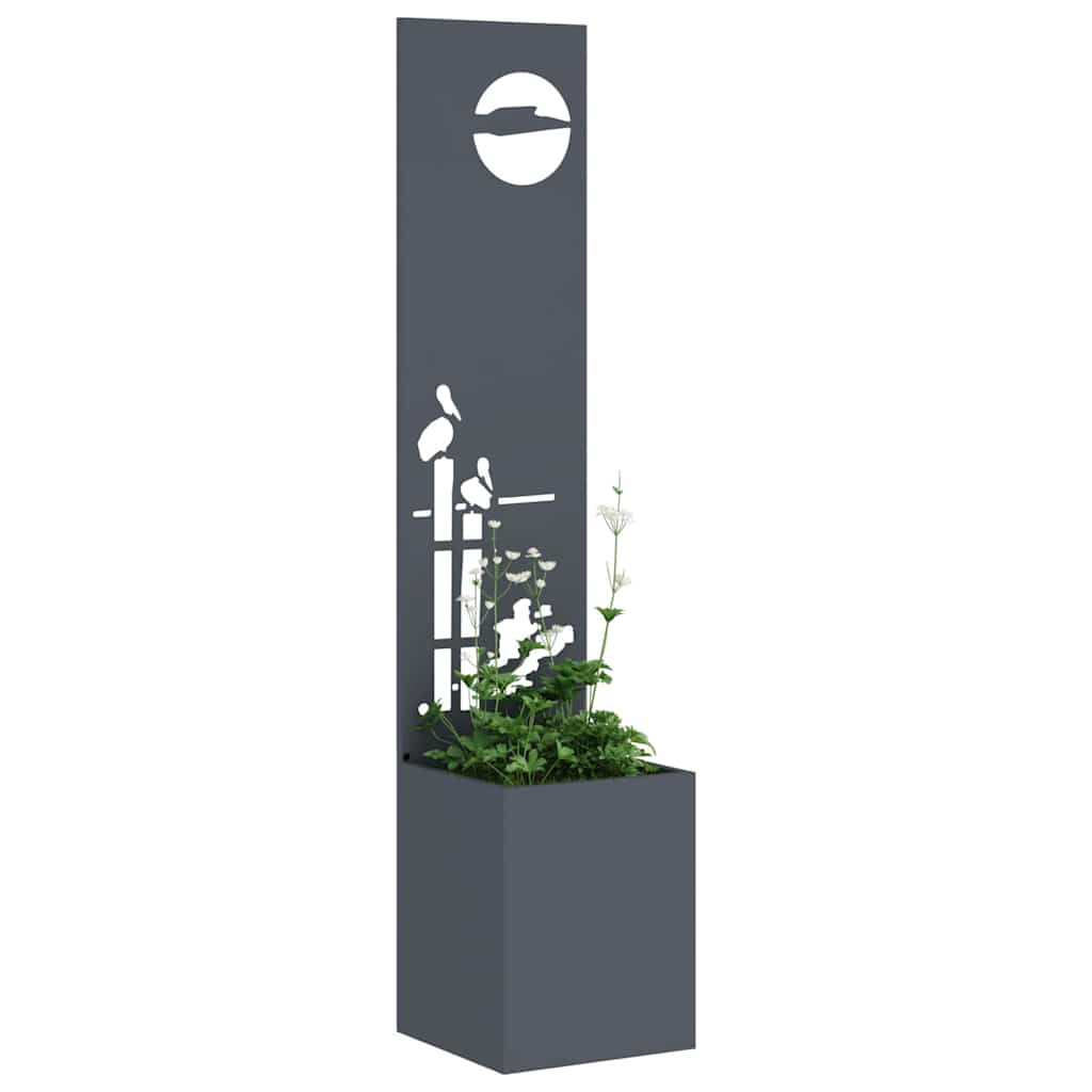 Garden Privacy Screen Anthracite 32 x 140 cm Cold-rolled steel