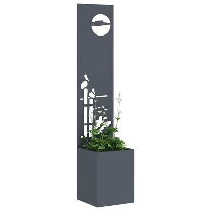 Garden Privacy Screen Anthracite 32 x 140 cm Cold-rolled steel