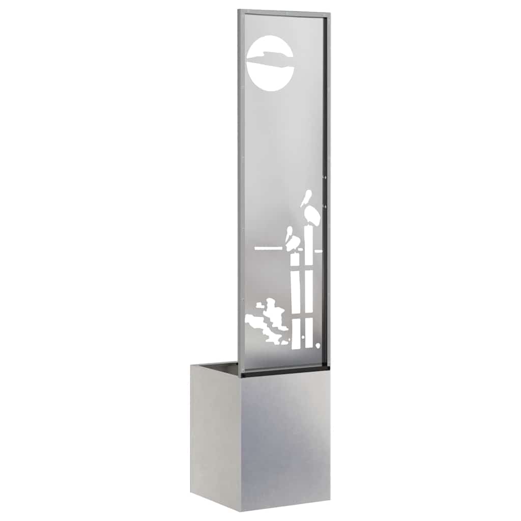 Garden Planter with Decorative Panel Sliver 32 x 140 cm
