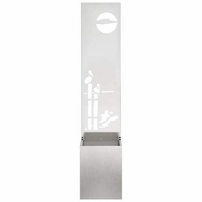Garden Planter with Decorative Panel Sliver 32 x 140 cm