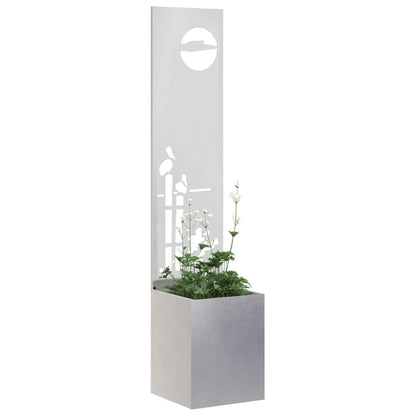 Garden Planter with Decorative Panel Sliver 32 x 140 cm