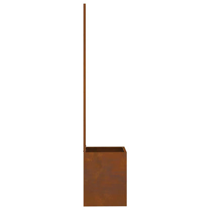 Garden Planter with Decorative Panel Rusty 32 x 140 cm