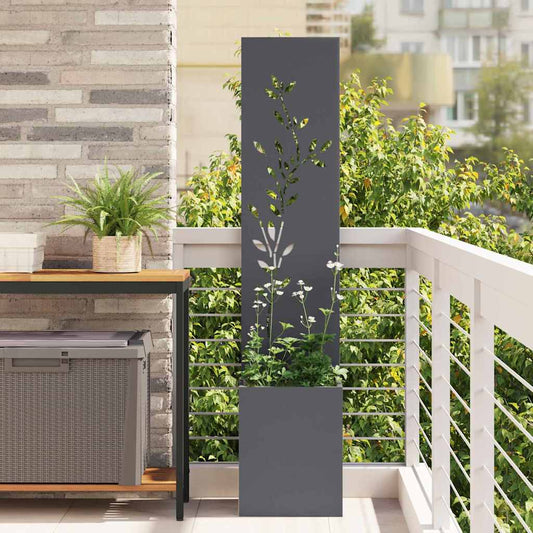Garden Privacy Screen Anthracite 32 x 140 cm Cold-rolled steel
