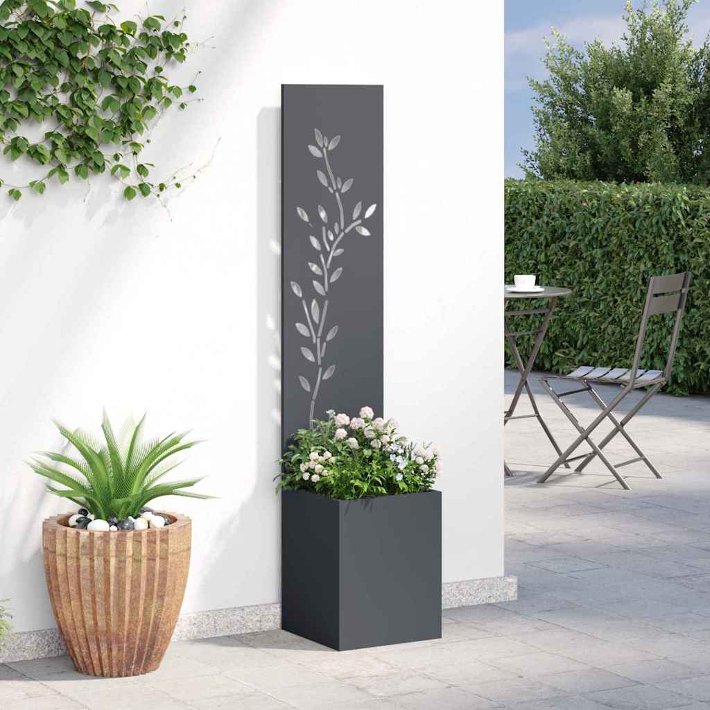 Garden Privacy Screen Anthracite 32 x 140 cm Cold-rolled steel