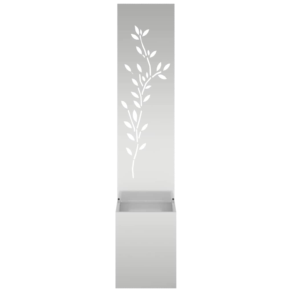 Garden Privacy Screen Silver 32 x 140 cm Galvanised steel
