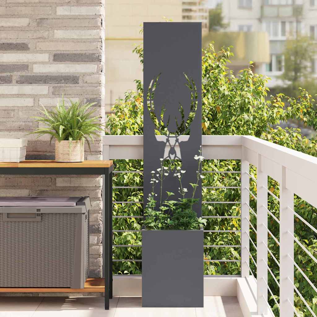 Garden Privacy Screen Anthracite 32 x 140 cm Cold-rolled steel