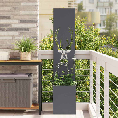 Garden Privacy Screen Anthracite 32 x 140 cm Cold-rolled steel