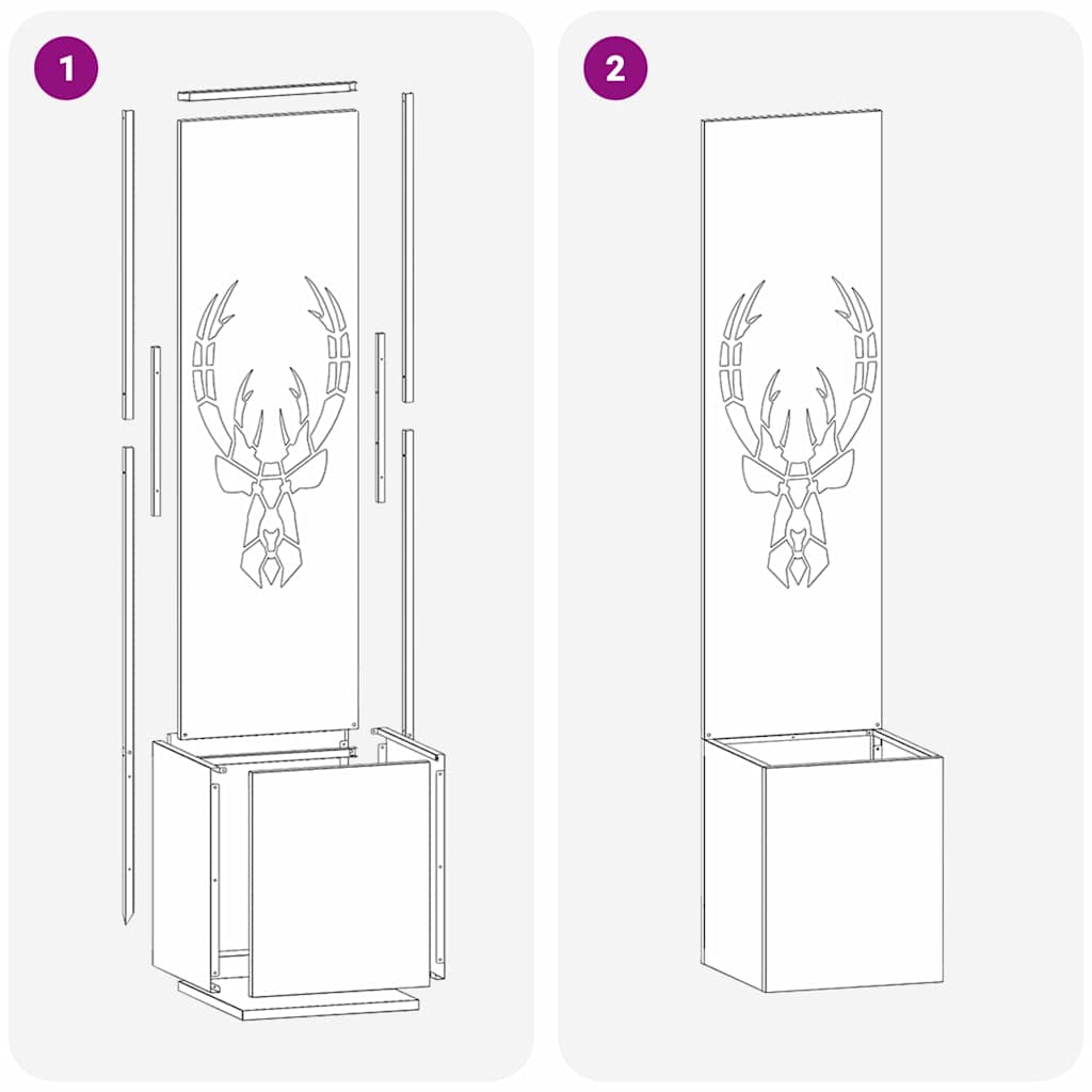 Garden Privacy Screen Sliver 32 x 140 cm Stainless steel