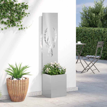 Garden Privacy Screen Sliver 32 x 140 cm Stainless steel