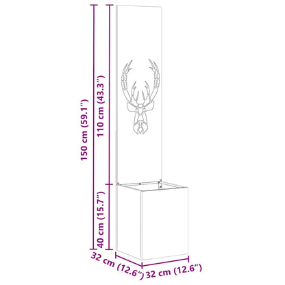 Garden Privacy Screen Sliver 32 x 140 cm Stainless steel