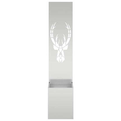 Garden Privacy Screen Silver 32 x 140 cm Galvanised steel