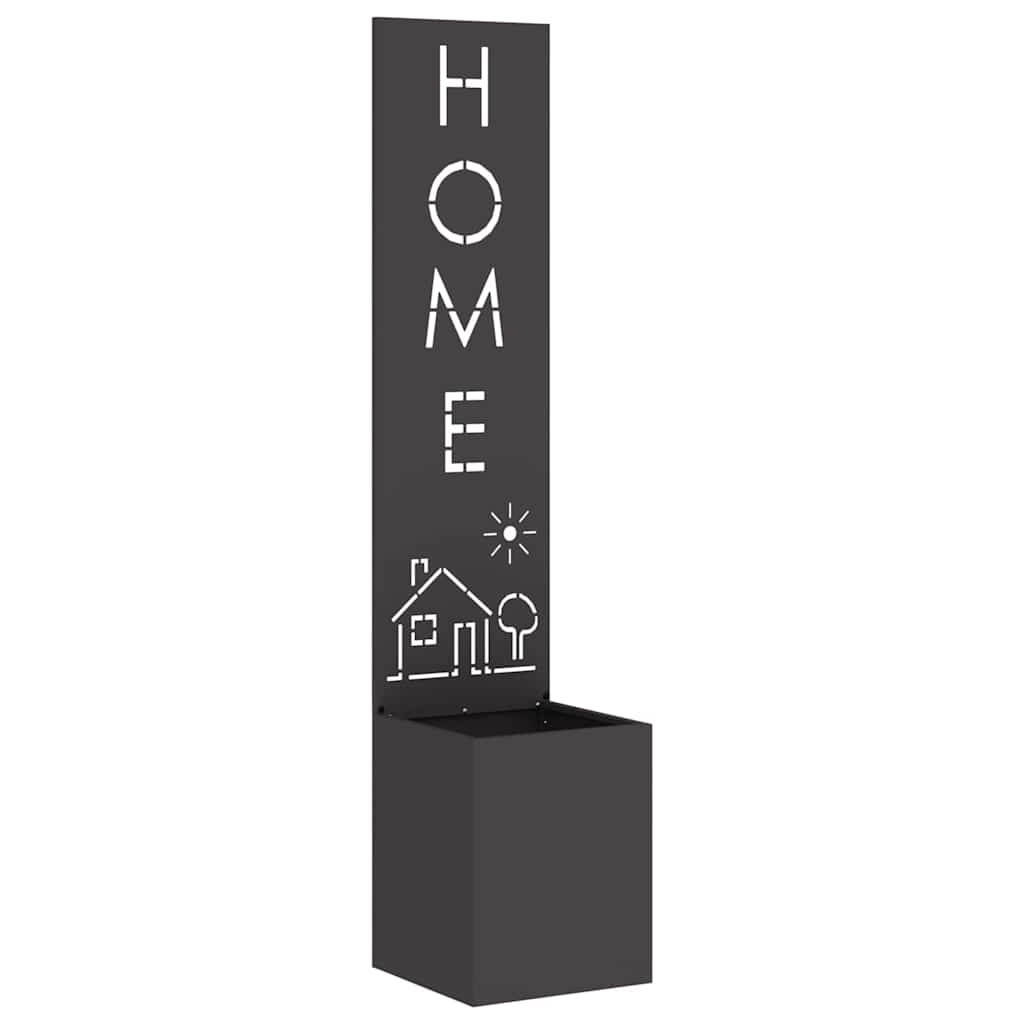 Garden Privacy Screen Black 32 x 140 cm Cold-rolled steel