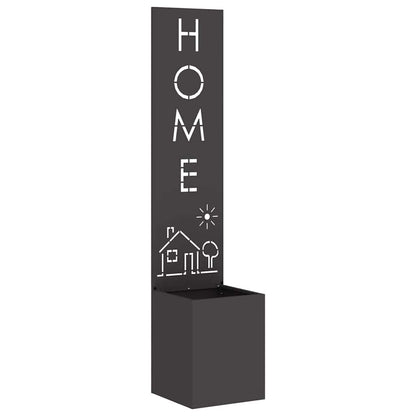 Garden Privacy Screen Black 32 x 140 cm Cold-rolled steel