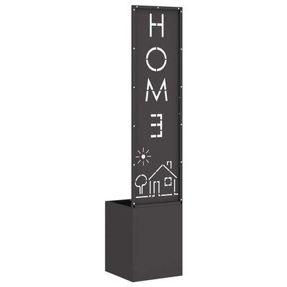 Garden Privacy Screen Black 32 x 140 cm Cold-rolled steel