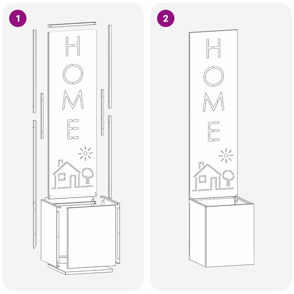 Garden Privacy Screen Anthracite 32 x 140 cm Cold-rolled steel