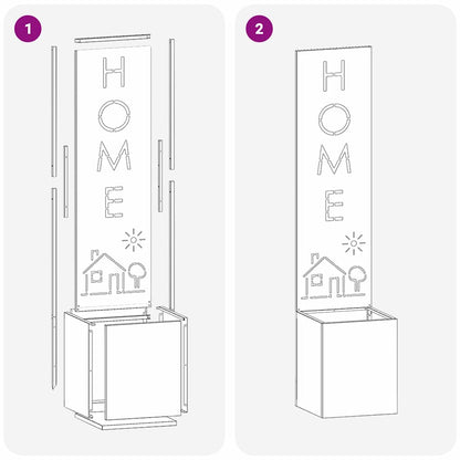 Garden Privacy Screen Olive green 32 x 140 cm Cold-rolled steel