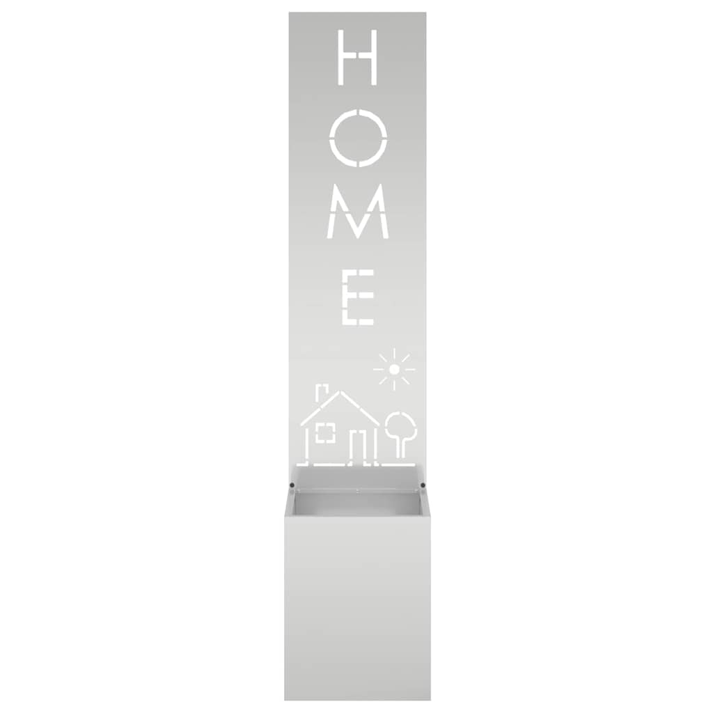 Garden Privacy Screen Silver 32 x 140 cm Galvanised steel