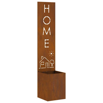 Garden Privacy Screen Rusty 32 x 140 cm Weathering steel