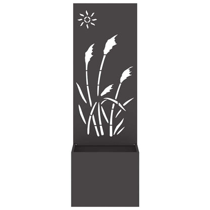 Garden Privacy Screen Black 50 x 140 cm Cold-rolled steel