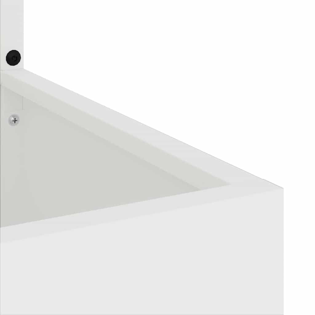 Garden Planter with Decorative Panel White 50 x 140 cm