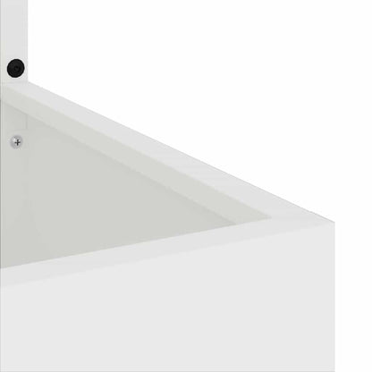Garden Planter with Decorative Panel White 50 x 140 cm
