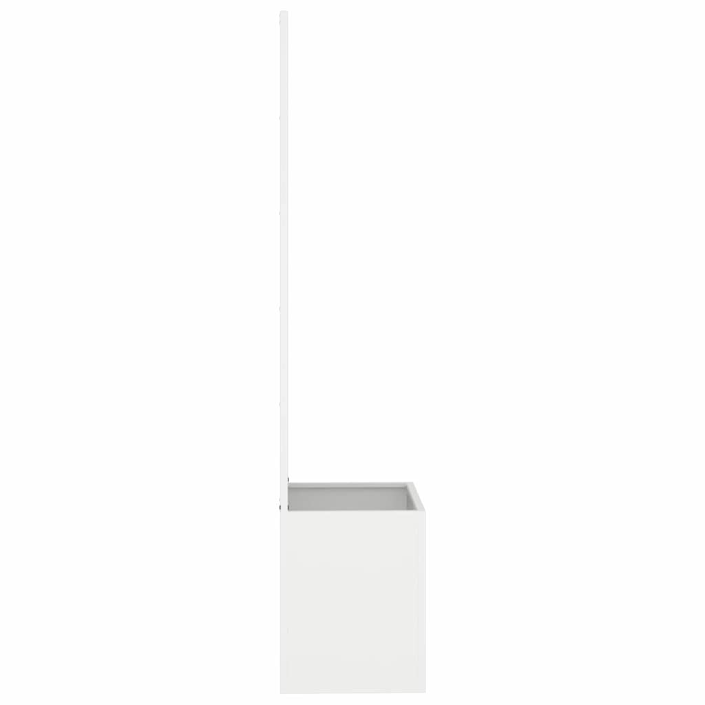 Garden Planter with Decorative Panel White 50 x 140 cm