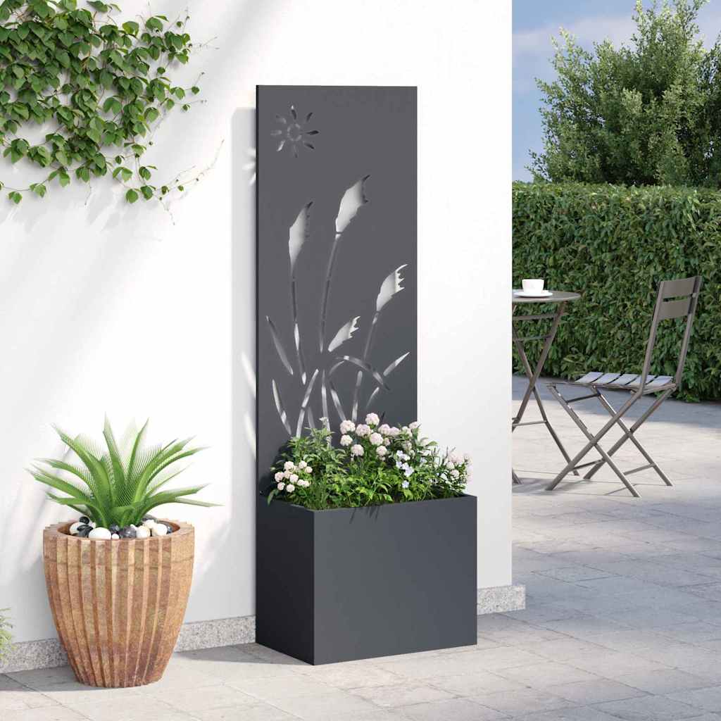 Garden Privacy Screen Anthracite 50 x 140 cm Cold-rolled steel