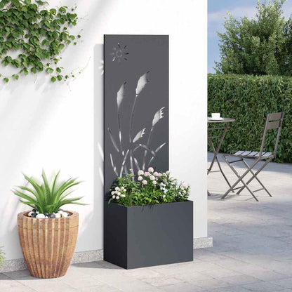 Garden Privacy Screen Anthracite 50 x 140 cm Cold-rolled steel