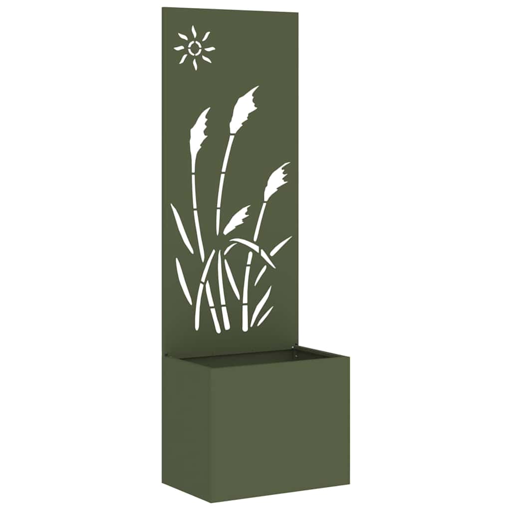 Garden Privacy Screen Olive green 50 x 140 cm Cold-rolled steel